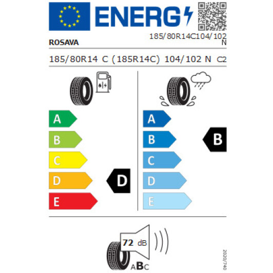 Шина Rosava BC-15 185/80 R14C 104/102N