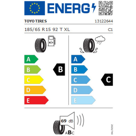 Шина Toyo Tires Nanoenergy 3 185/65 R15 92T XL уточнюйте уточнюйте