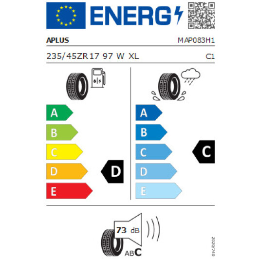 Шина Aplus A607 235/45 R17 97W XL