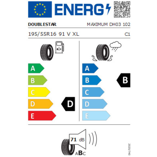 Шина Doublestar Maximum DH03 195/55 R16 91V XL