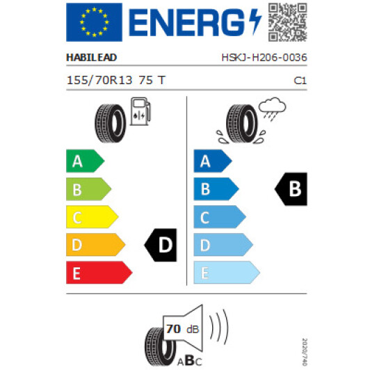 Шина Habilead ComfortMax H206 155/70 R13 75T