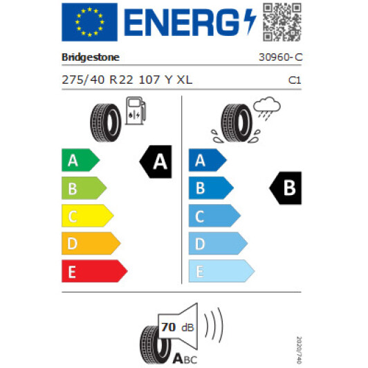 Шина Bridgestone Alenza 001 275/40 R22 107Y * XL B-Silent Польща, 2022 р. Польша, 2022 г.