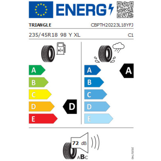 Шина Triangle EffeXSport TH202 235/45 R18 98Y XL