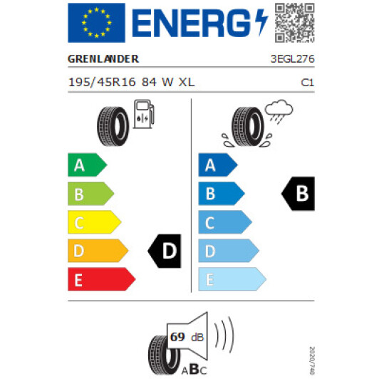 Шина Grenlander L-Zeal 56 195/45 R16 84W XL BSW