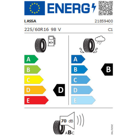 Шина LASSA Impetus Revo 225/60 R16 98V