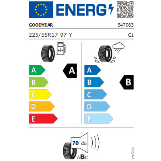 Шина Goodyear EfficientGrip Performance 225/55 R17 97Y MO Німеччина, 2023 р. Германия, 2023 г.