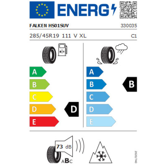 Шина Falken Eurowinter HS01 SUV 285/45 R19 111V XL