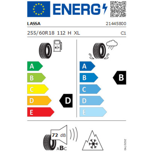 Шина LASSA Competus Winter 2 + 255/60 R18 112H XL