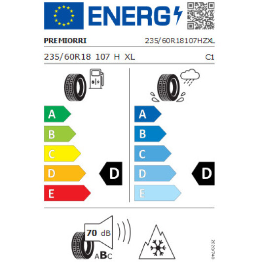 Шина Premiorri ViaMaggiore Z Plus 235/60 R18 107H XL