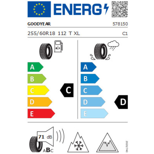 Шина Goodyear UltraGrip Ice SUV Gen-1 255/60 R18 112T FP XL Германия, 2023 г. Германия, 2023 г.