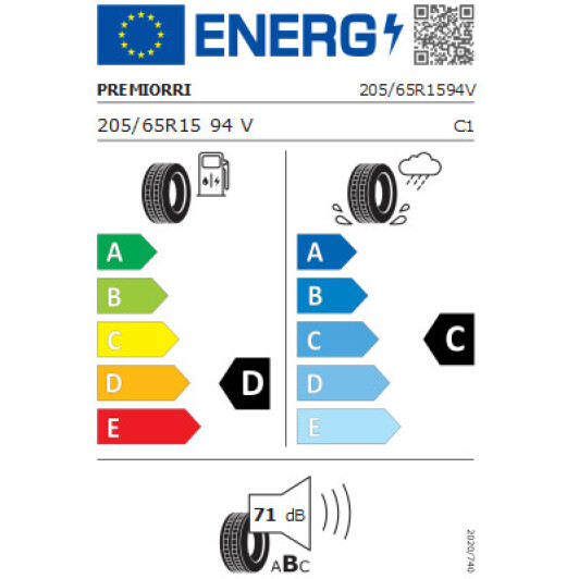 Шина Premiorri Solazo S Plus 205/65 R15 94V