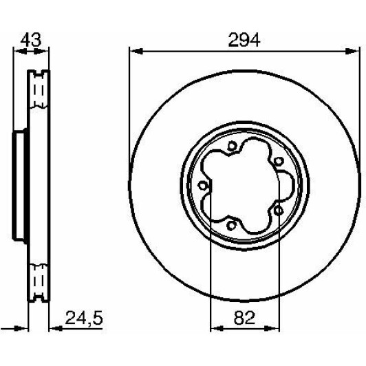 Тормозной диск Bosch 0 986 479 B29 для Ford Transit