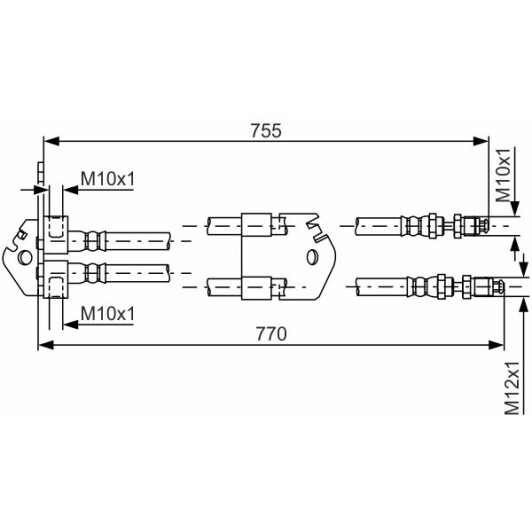 Тормозной шланг Bosch 1987481805 для Ford Transit