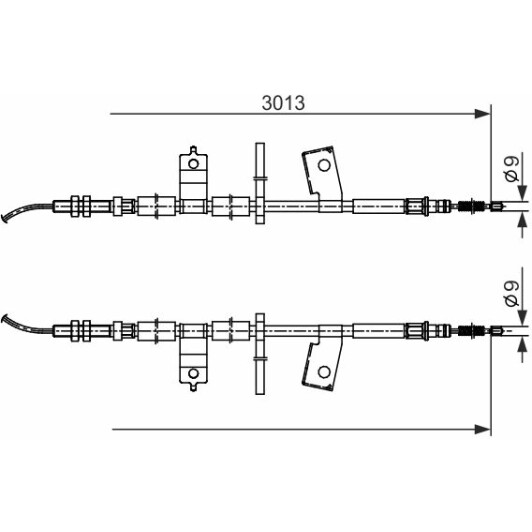 1987482585 Bosch Трос ручного гальма