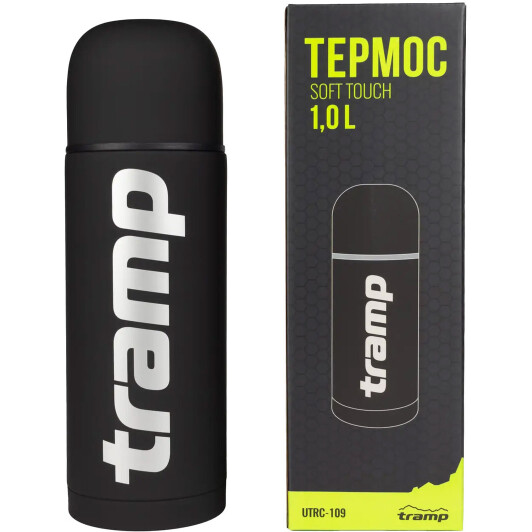 Термос Tramp Soft Touch 1 л чорний