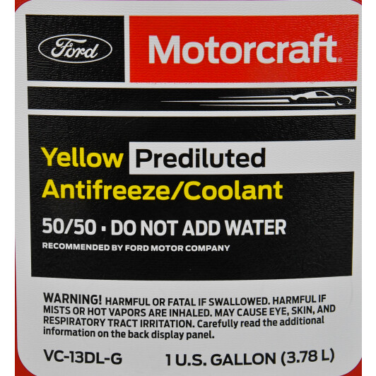 Ford Prediluted Antifreeze/Coolant желтый -36 °C готовый антифриз