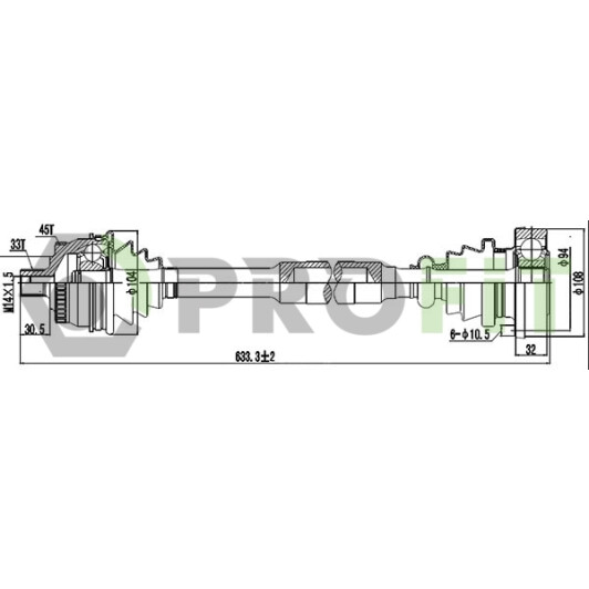 Полуось Profit 2730-0200
