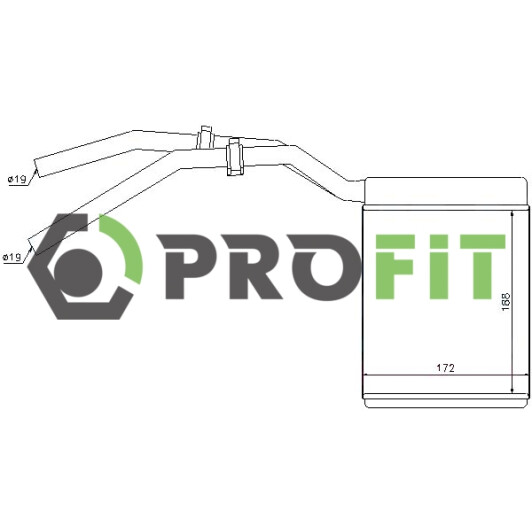 Радиатор печки Profit 17600097