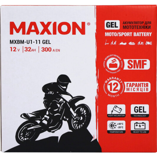 Аккумулятор Maxion 6 CT-32-L MXBM-U1-11