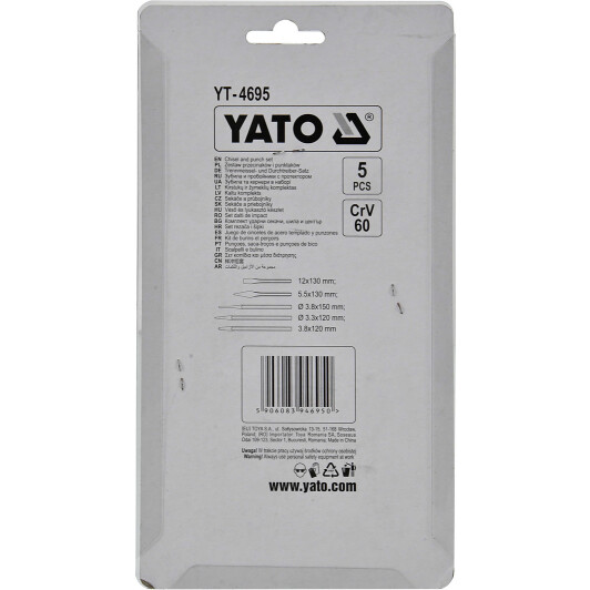 Yato YT-4695 набір кернів і зубил 5 од.