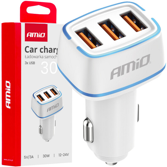 Usb зарядка в авто Amio 03889