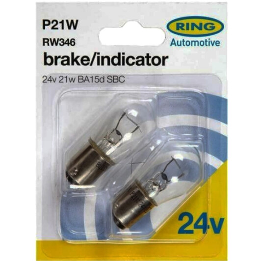 Автолампа Ring P21W BA15d 21 W прозора RW346