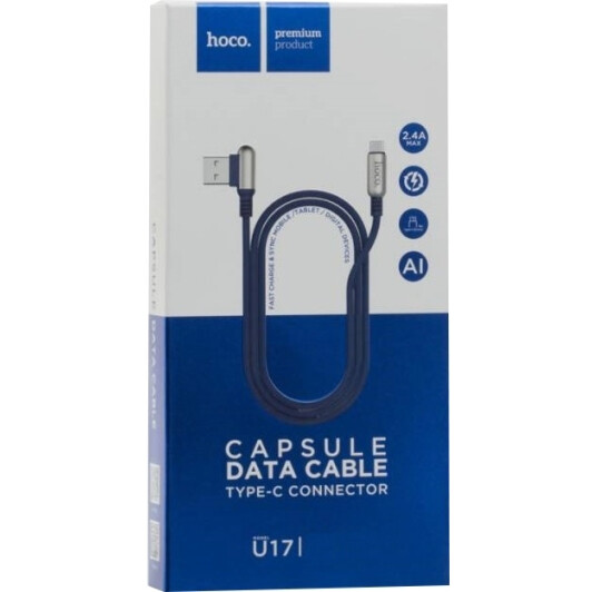 Кабель Hoco U17 Capsule U17LIGHTNINGBLUE USB - Apple Lightning 2 м