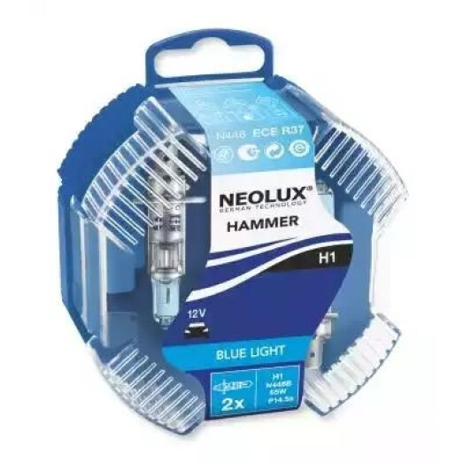 Автолампа Neolux® H1 P14,5s 55 W синя N448BHCB