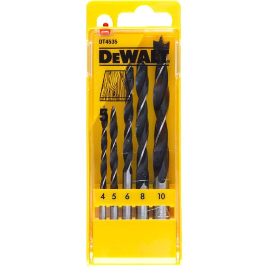 Набор сверл DeWALT спиральных по дереву DT4535 4-10 мм 5 шт.
