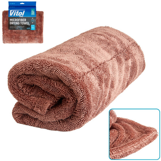 Полотенце Vitol VRJ-9060_BR микрофибра 90х60 см