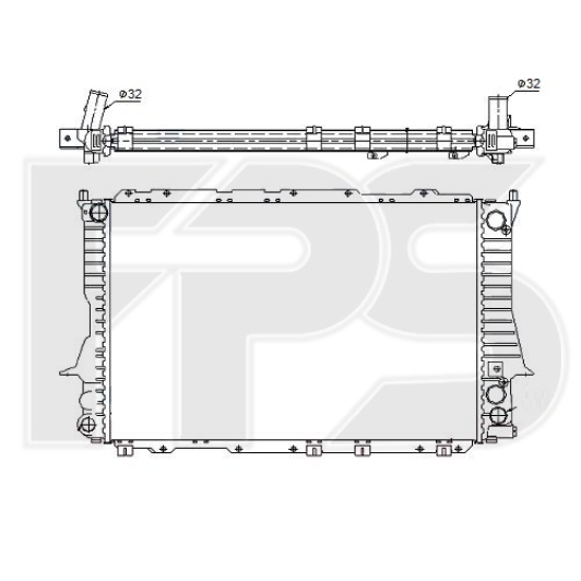 Радиатор охлаждения двигателя FPS FP12A458