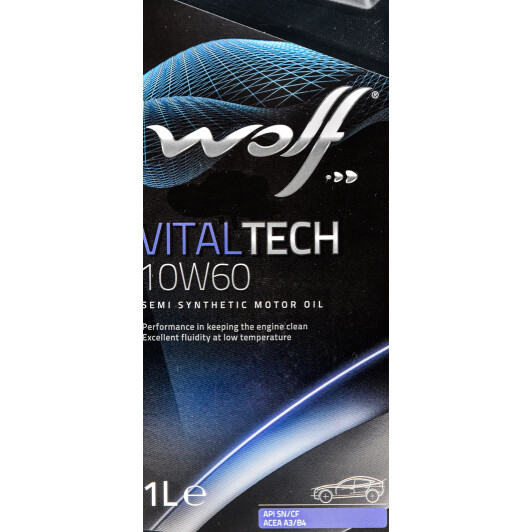 Моторное масло Wolf Vitaltech 10W-60 1 л на Fiat Cinquecento