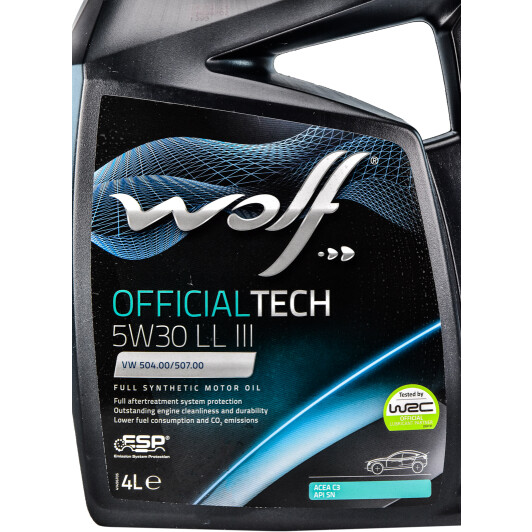 Моторное масло Wolf Officialtech LL III 5W-30 4 л на Toyota Sprinter