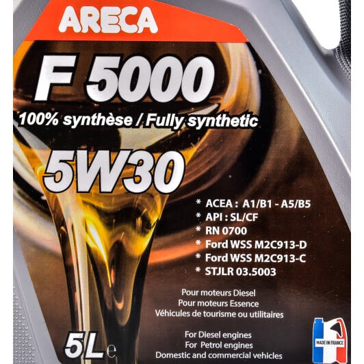 Моторна олива Areca F5000 5W-30 5 л на Suzuki XL7
