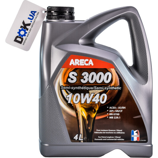 Моторное масло Areca S3000 10W-40 4 л на Toyota Yaris
