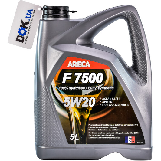 Моторное масло Areca F7500 5W-20 5 л на Chevrolet Zafira