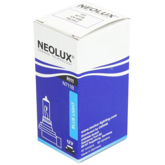 Автолампа Neolux® Blue Light H11 PGJ19-2 55 W светло-голубая NLX711B