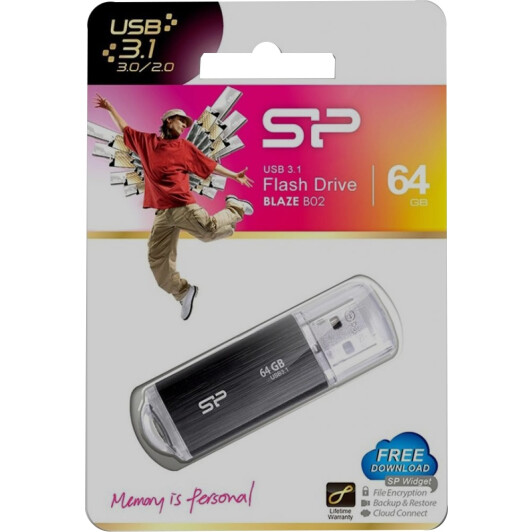 Флешка Silicon Power Blaze B02 64 ГБ