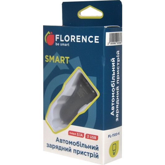 Usb зарядка в авто Florence Smart FL-1100-K