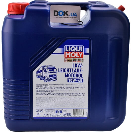 Моторное масло Liqui Moly LKW-Leichtlauf 10W-40 20 л на Hyundai i40