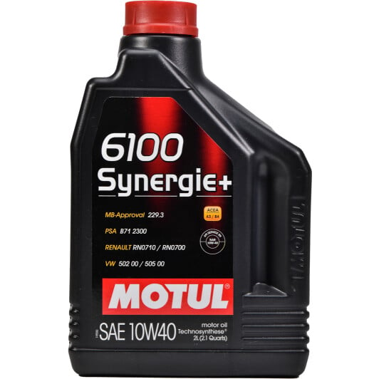 Моторное масло Motul 6100 Synergie+ 10W-40 2 л на Kia Shuma