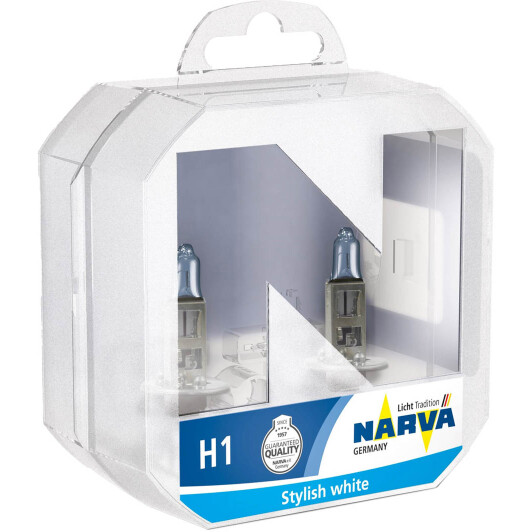 Автолампа Narva Range Power Blue+ H1 P14,5s 55 W прозрачно-голубая 486302box