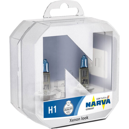 Автолампа Narva Range Power White H1 P14,5s 55 W прозрачно-голубая 486412box