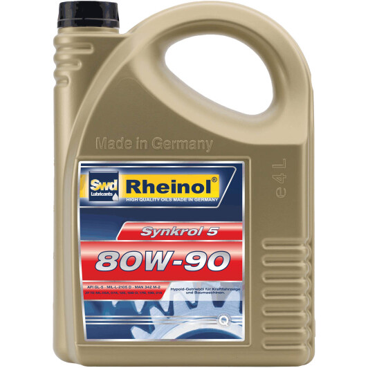 SWD Rheinol Synkrol 5 GL-5 80W-90 (4 л) трансмиссионное масло 4 л