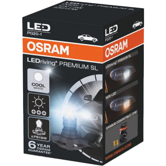 Автолампа Osram LEDriving Premium PS19W PG20/1 3 W 5301CW