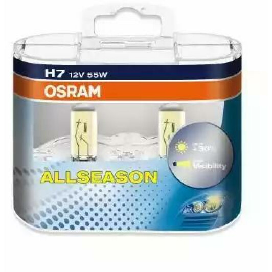 Автолампа Osram AllSeason H7 PX26d 55 W прозрачная 64210ALL-HCB