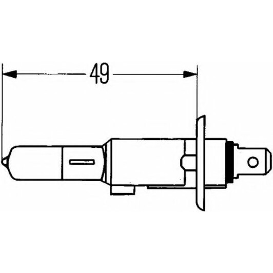 Автолампа Behr Hella H1 P14,5s 70 W прозрачная 8GH002089491