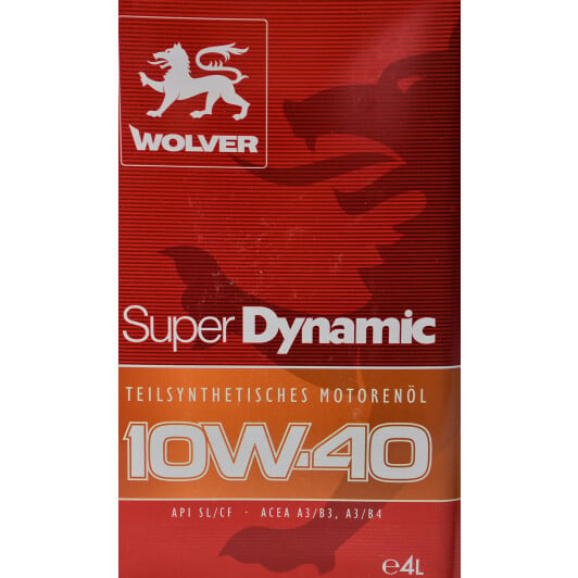 Моторное масло Wolver Super Dynamic 10W-40 4 л на Suzuki X-90