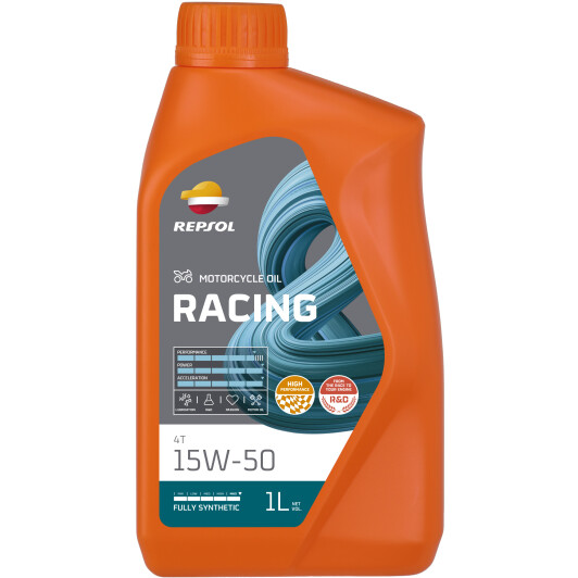 Моторна олива 4Т Repsol Racing 15W-50 синтетична 1 л