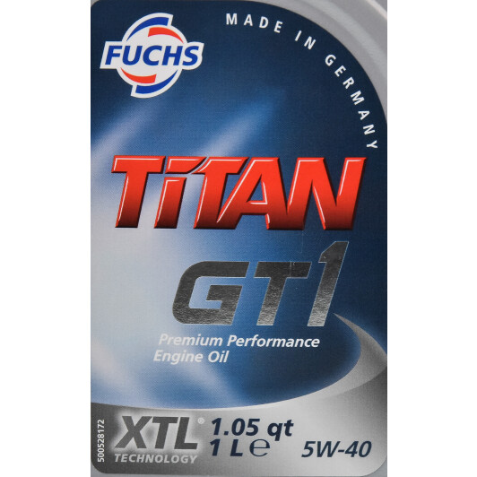 Моторное масло Fuchs Titan Gt1 5W-40 1 л на Kia Soul